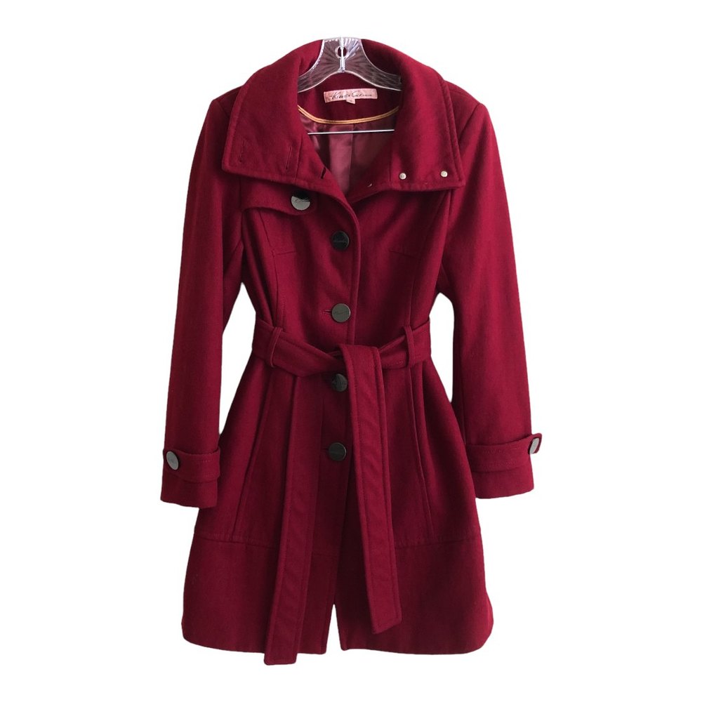 Kenneth Cole New York Women Trench Coat Red 8